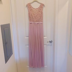 David’s Bridal Bridesmaid Dress Lace Bodice Cameo